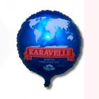 Balão metalizado azul com impressão - 1303858