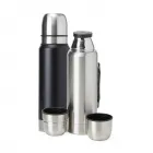 Garrafa térmica de inox com parede dupla e tampa dupla - 2136611