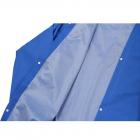 capa de chuva PVC forrada impermeável com capuz fechamento botão azul bd030 02 - 1596346