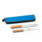 Kit churrasco com 2 peças em estojo azul - 763660