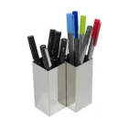Porta canetas duplo personalizado a laser, confeccionado em aço inox - 177988