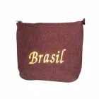 Necessaire Atoalhada Verde e Marrom Brasil - 258299