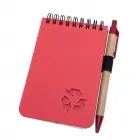 Bloco Ecológico Vermelho com caneta - 1760797