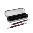 Kit caneta e lapiseira em metal disponível em várias cores