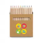 Lápis de cor em caixa personalizada