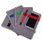 Cadernos de anotações com elástico e suporte para celular Personalizado - 1216007