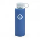 Squeeze Vidro Borossilicato e bolsa em silicone azul  - 1028862