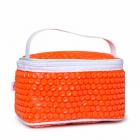Necessaire de bolsa feita plastico bolha para viagem na cor laranja - 1501677