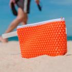 Necessaire de praia feita plástico bolha laranja - 1502385