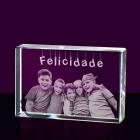 Cubo Flat em Cristal Óptico 100% translúcida modelo crianças - 1531106