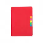 Caderno com autoadesivo - vermelho - 1634319