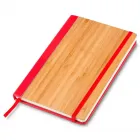 Caderneta em Bambu com detalhe vermelho - 1634333