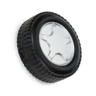 Kit ferramenta 20 peças com estojo formato pneu em plástico resistente - 566048