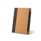 Caderno B6 com capa rígida em cortiça e rPET  - 1810735