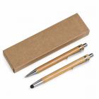 Kit ecológico caneta e lapiseira bambu - 851204