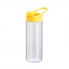 Squeeze Transparente Plástico 600ml - tampa amarela - 1534320