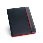Pasta A4 personalizada com bloco de anotações - capa preta e vermelha - 801369