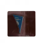 Porta passaporte de couro com porta cartões  - 222596