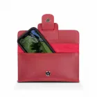 Porta-celular/carteira em sintético vermelho - aberto - 1147909