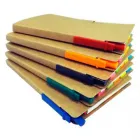 Bloco de anotações ecológico várias cores de canetas - 181287