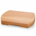Kit queijo 5 peças, contém: tábua de bambu com gaveta para acomodação dos utensílios, faca com ponta, faca reta, garfo e espátula. - 1419428