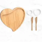 Kit petisco com tábua em formato de coração - 1751204