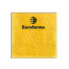 Toalha de banho personalizada amarela com logo