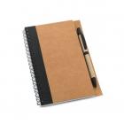 Caderno de anotações em papel kraft com caneta - 1012120