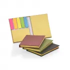 Mini Caderno com 50 folhas e capa dura, sticky notes e miolo sem pauta na cor amarelarindes - 1975172