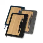 Cadernetas em capa dura em RPET e Bambu (cores) - 1901280