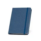 Caderno A5 com capa dura em rPET azul - 1859790