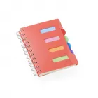 Caderno pequeno capa vermelha com 4 divisórias - 1751004
