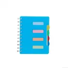 Caderno pequeno com capa azul e 4 divisórias - 1751007