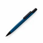 Lapiseira metálica triangular azul com detalhes em preto - 805256