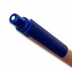 Caneta ecológica personalizada com clip e ponteira de plástico na cor azul - 867679
