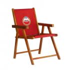 Cadeira de praia dobrável madeira envernizada