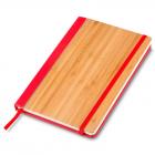 Caderno de Anotações em Bambu e PU - Vermelho - 1687241