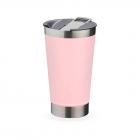 Copo térmico rosa com abridor personalizado - 1642571