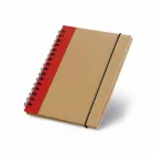 Caderno capa dura na cor vermelho - 242200