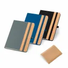 Caderno capa dura nas cores preto, cinza e azul - 1223393