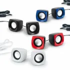 Caixas de som em ABS nas cores branca, azul e vermelho - 1215651