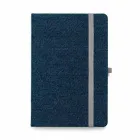 Caderno A5 com capa dura forrada (tecido jeans) azul - 1514002