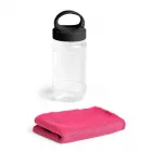 Toalha para esporte rosa refrescante com garrafa transparente - 909687