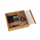 Kit Escritório com caneta, chaveiro, porta cartão e caixa