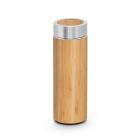 Garrafa térmica em bambu e aço inox personalizada - 1290671