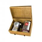 Kit café e cafeteira personalizada com caixa de madeira - 1541558