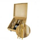 Kit ecológico com champanhe, taças e acessórios para petiscos - 1550248