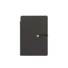 Bloco de anotações preto com elástico - 925373