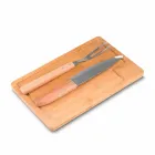 Kit churrasco personalizado com tábua de bambu - 851531