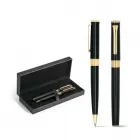 kit canetas banhadas a ouro personalizada - 851604